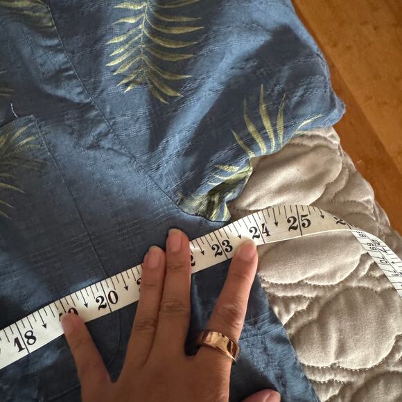 Tommy Bahama Silk Button Up Shirt Mens Large Palm Tree Aloha Hawaii - Picture 5 of 6